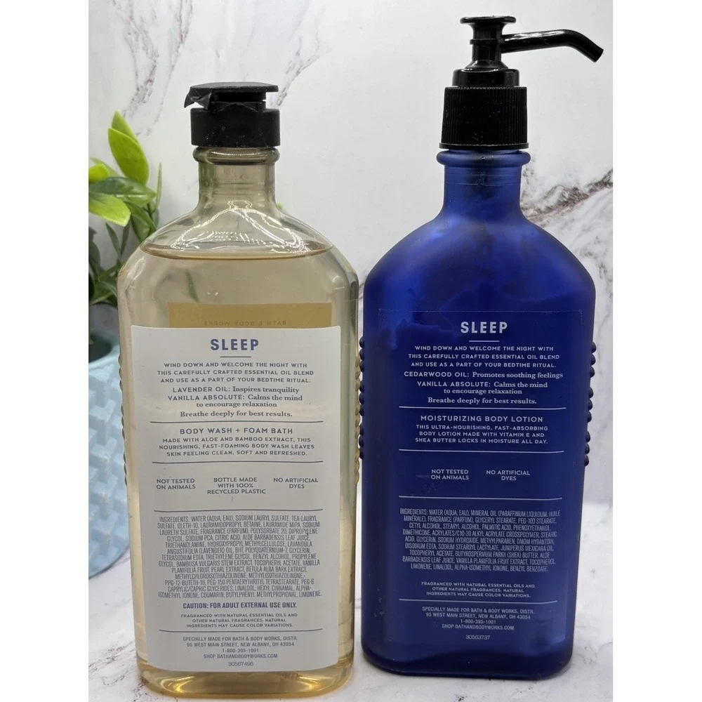 Bath &‎ Body Works Aromatherapy Sleep Lavender & Vanilla Lotion & Body Wash